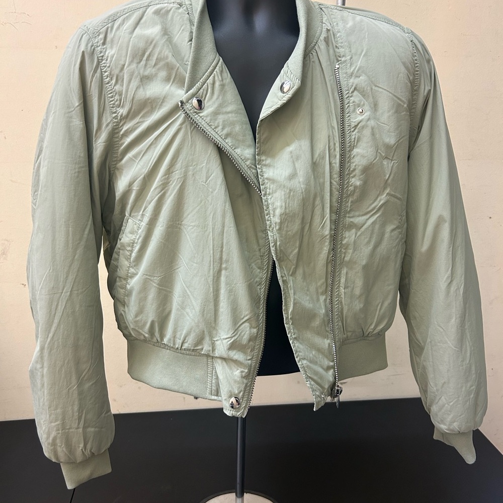 Women's Light Green Bomber Jacket